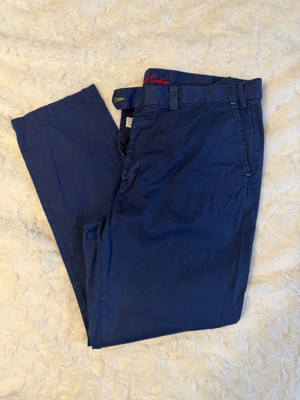 Robert Graham Men's Navy Blue Chino Pants